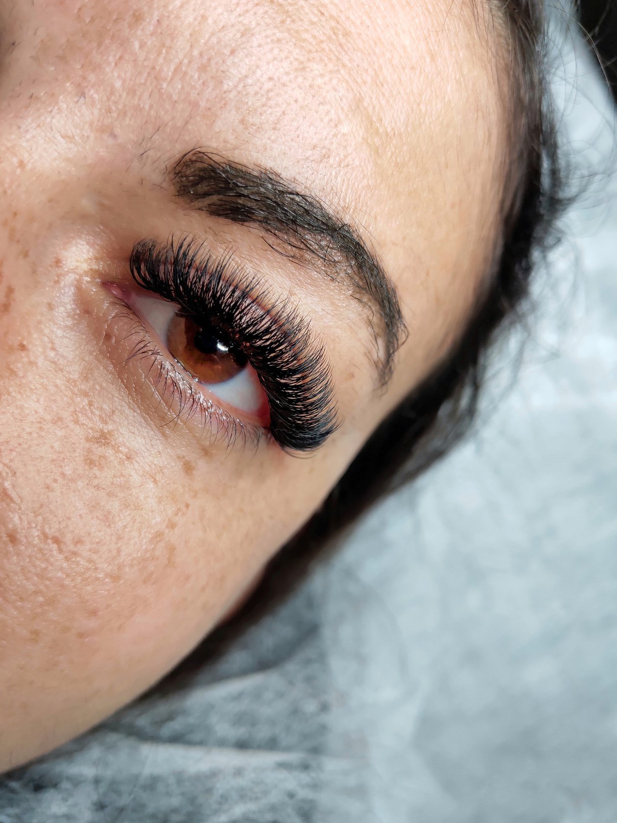 Woman with Lash Extensions Closeup